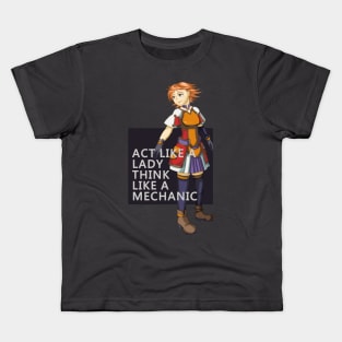 Act like a Lady, Think like a Mechanic Kids T-Shirt